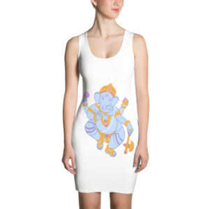 PURPLE GANESHA WOMENS Sublimation Cut & Sew Dress