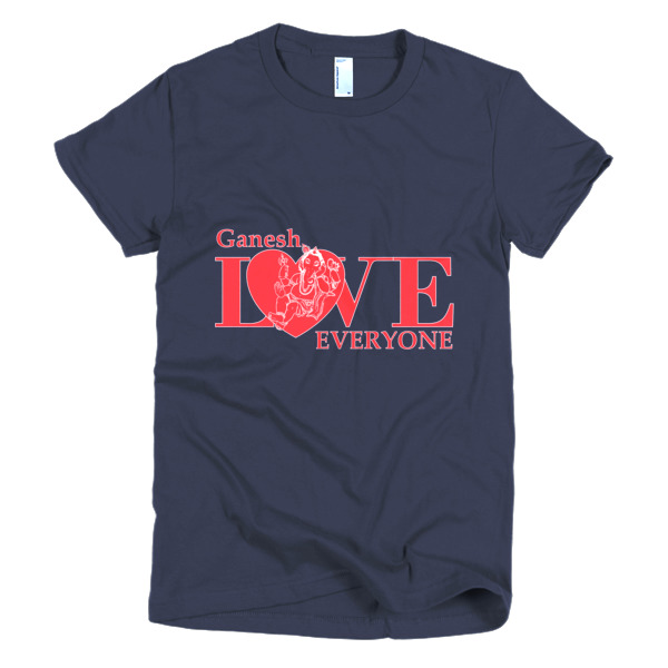 GANESH LOVES EVERYONE HEART Short sleeve women's t-shirt