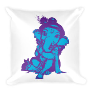 GANESH BABY BLUE / PURPLE Square Pillow