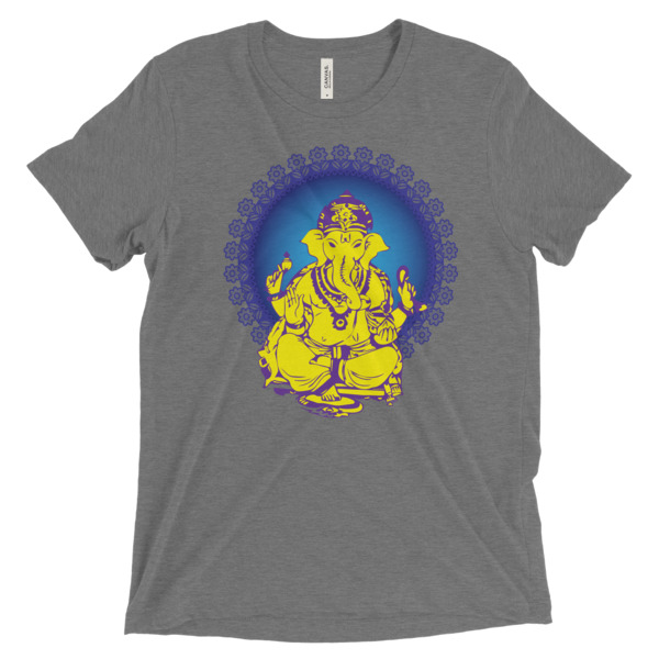 Ganesh Yellow with Blue Short sleeve t-shirt