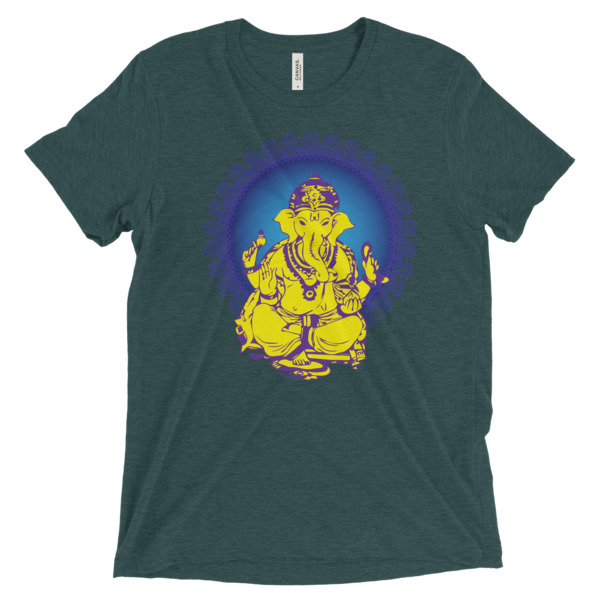 Ganesh Yellow with Blue Short sleeve t-shirt
