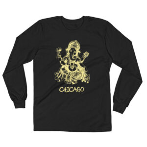 GANESH CHICAGO BLACK AND YELLOW Long Sleeve T-Shirt
