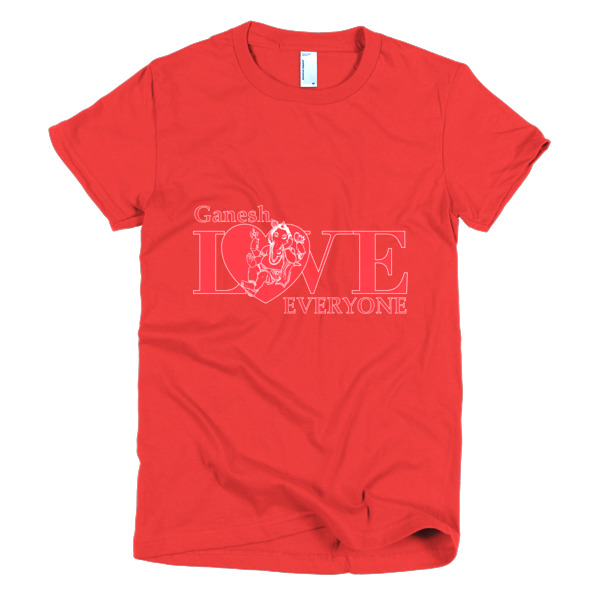 GANESH LOVES EVERYONE HEART Short sleeve women's t-shirt