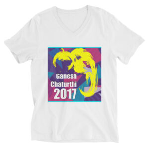 Ganesh Chaturthi Special Unisex Short Sleeve V-Neck T-Shirt
